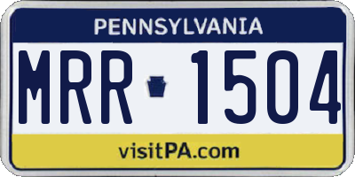 PA license plate MRR1504
