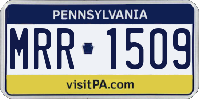 PA license plate MRR1509