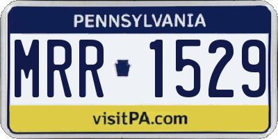 PA license plate MRR1529