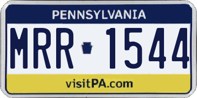 PA license plate MRR1544