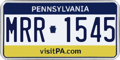 PA license plate MRR1545