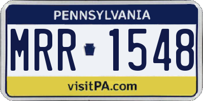 PA license plate MRR1548