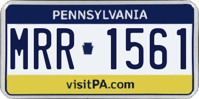 PA license plate MRR1561