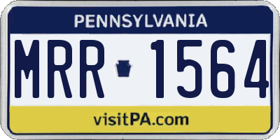 PA license plate MRR1564