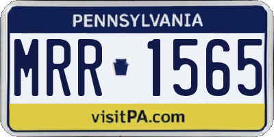 PA license plate MRR1565