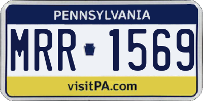PA license plate MRR1569