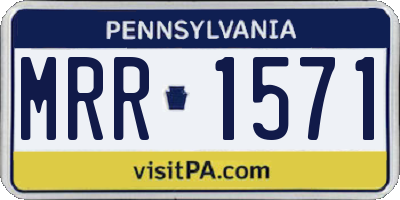PA license plate MRR1571