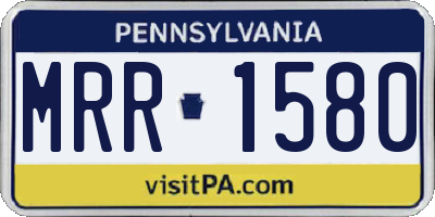 PA license plate MRR1580