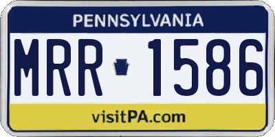 PA license plate MRR1586