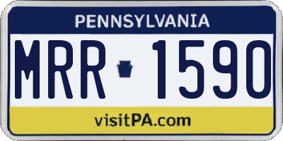 PA license plate MRR1590
