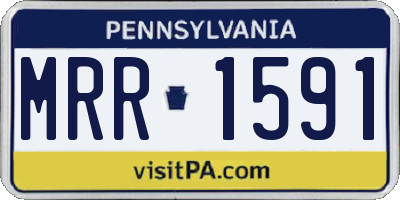 PA license plate MRR1591
