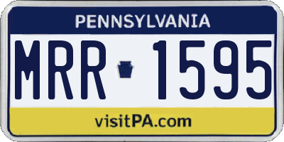 PA license plate MRR1595