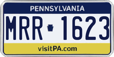 PA license plate MRR1623