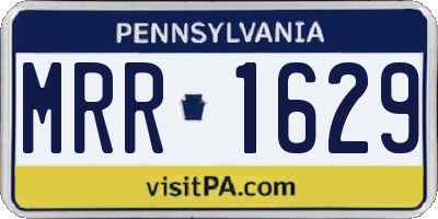 PA license plate MRR1629