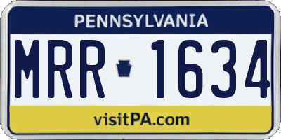 PA license plate MRR1634