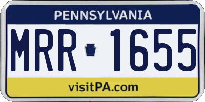 PA license plate MRR1655