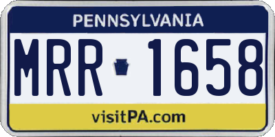 PA license plate MRR1658