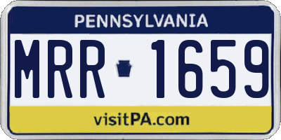 PA license plate MRR1659