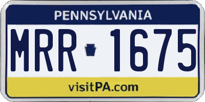 PA license plate MRR1675
