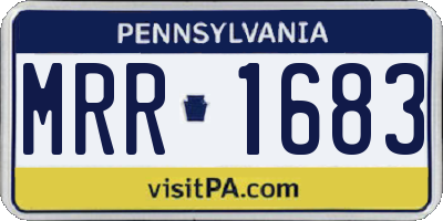 PA license plate MRR1683