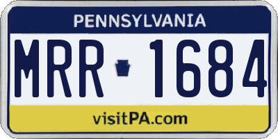 PA license plate MRR1684
