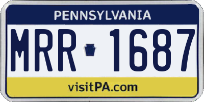 PA license plate MRR1687