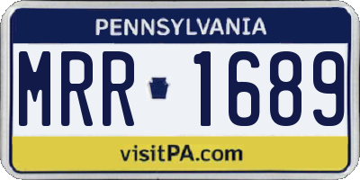 PA license plate MRR1689