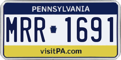 PA license plate MRR1691