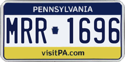 PA license plate MRR1696