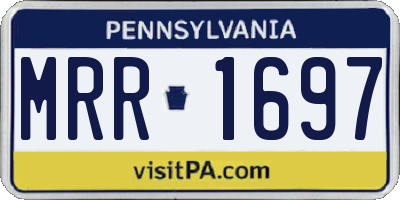 PA license plate MRR1697