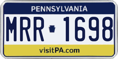PA license plate MRR1698