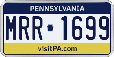 PA license plate MRR1699