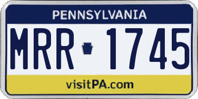 PA license plate MRR1745