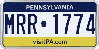 PA license plate MRR1774