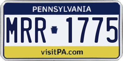 PA license plate MRR1775