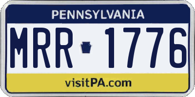 PA license plate MRR1776