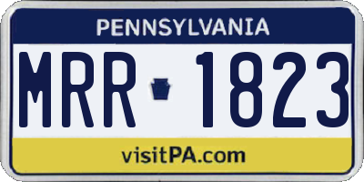 PA license plate MRR1823