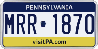 PA license plate MRR1870