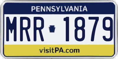 PA license plate MRR1879