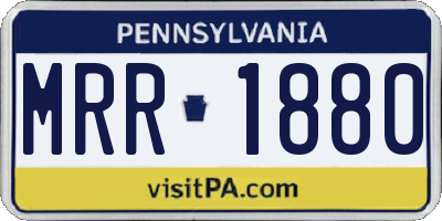 PA license plate MRR1880
