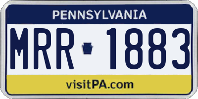 PA license plate MRR1883