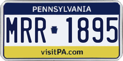 PA license plate MRR1895