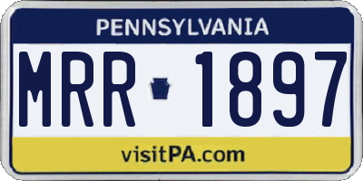 PA license plate MRR1897