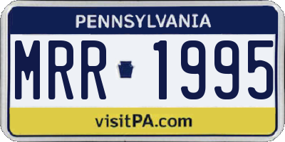 PA license plate MRR1995