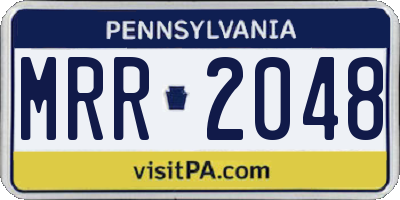 PA license plate MRR2048