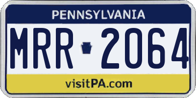 PA license plate MRR2064