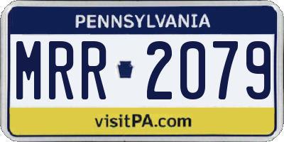 PA license plate MRR2079