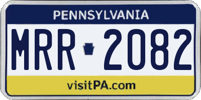 PA license plate MRR2082