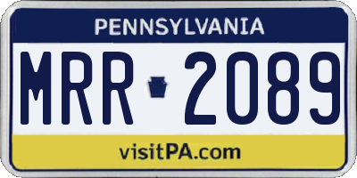 PA license plate MRR2089
