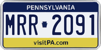 PA license plate MRR2091
